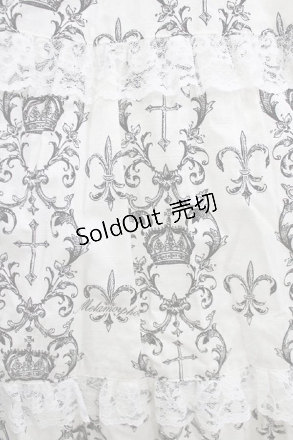 画像4: metamorphose / 【プラスサイズ】クラウンクロスティアードジャンパースカート プラスサイズ オフ白系 H-26-02-08-004-ME-OP-NS-ZH (4)