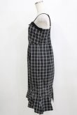 画像2: an another angelus / チェック柄マーメイドキャミワンピース Free BLACK H-26-02-08-041-CA-OP-NS-ZH (2)