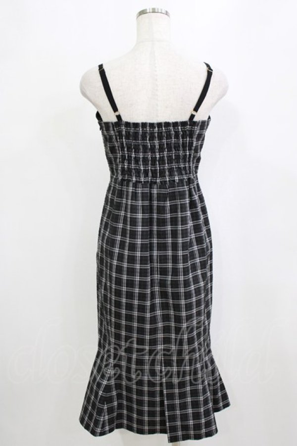 画像3: an another angelus / チェック柄マーメイドキャミワンピース Free BLACK H-26-02-08-041-CA-OP-NS-ZH (3)