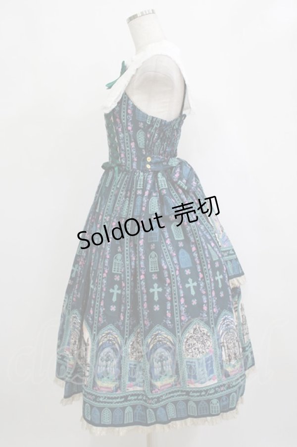 画像2: metamorphose / 薔薇の聖堂 シスター風ミディアムジャンパースカート サイズ1 ホーリーグリーン H-26-02-08-005-ME-OP-NS-ZH (2)