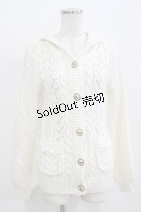 画像1: LIZ LISA / フードニットカーディガン Free オフ H-26-02-08-049-LO-TO-NS-ZH (1)