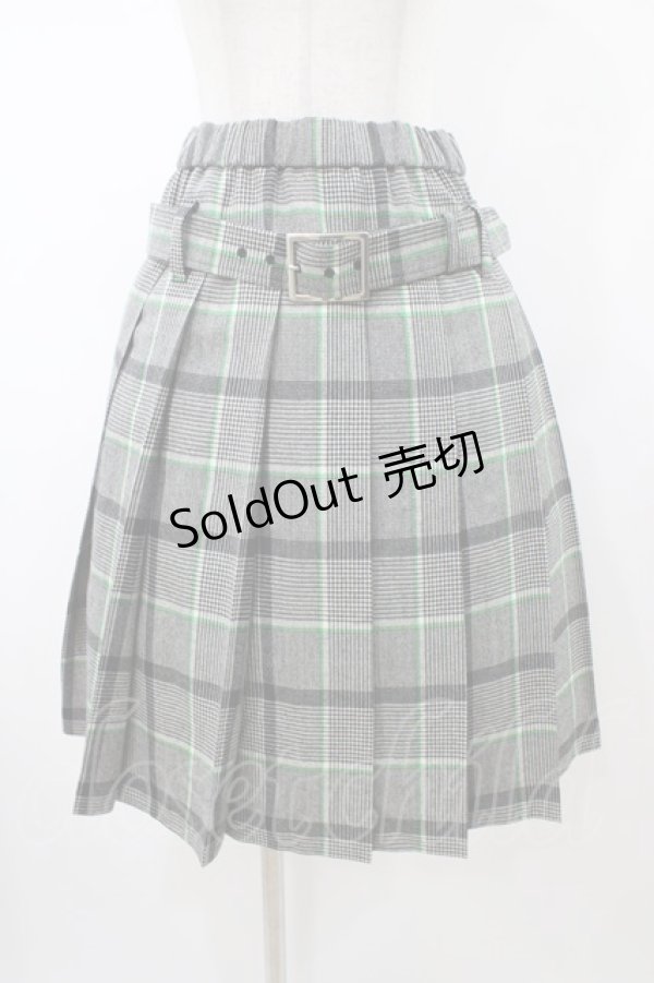 画像1: Jane Marple / ブリティッシュチェックプリーツスカート  monotone H-26-02-08-1035-JM-SK-KB-ZH (1)