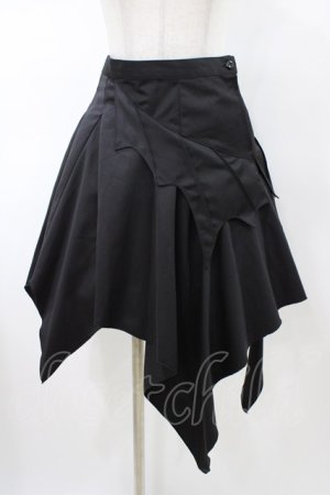 画像: BPN / コウモリイレギュラースカート  ブラック H-26-02-08-1037-GO-SK-KB-ZH