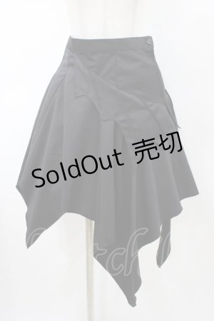 画像: BPN / コウモリイレギュラースカート  ブラック H-26-02-08-1037-GO-SK-KB-ZH