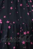 画像3: PEACE NOW / スターシフォンティアードスカート  ブラック×ピンク H-26-02-08-1041-PU-SK-KB-ZH (3)