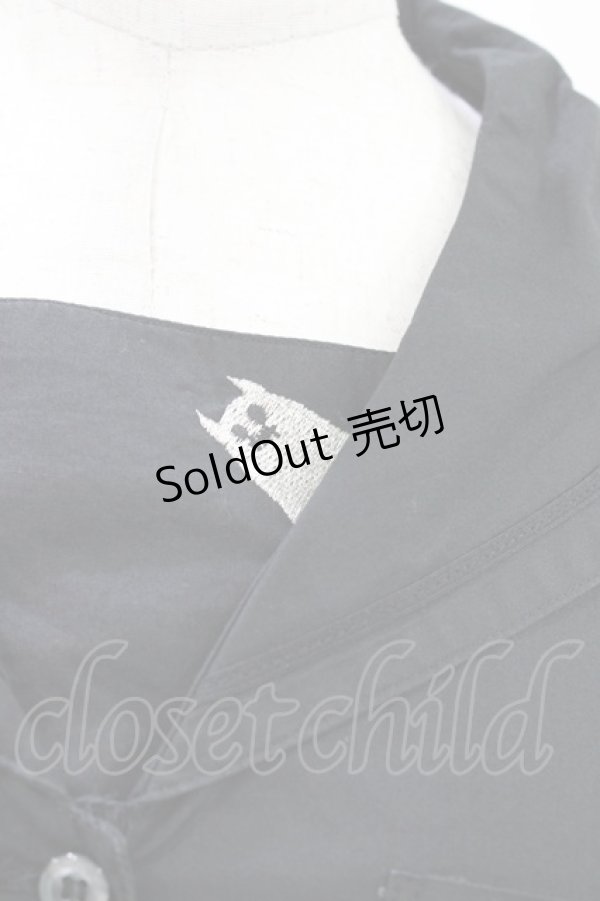 画像3: PEACE NOW / エビィちゃん刺繍セーラーブラウス  ブラック H-26-02-08-1046-PU-BL-KB-ZH (3)