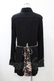 画像2: gouk / 和柄切替カットソーロングシャツ  ブラック H-26-02-08-1050-GO-BL-KB-ZH (2)