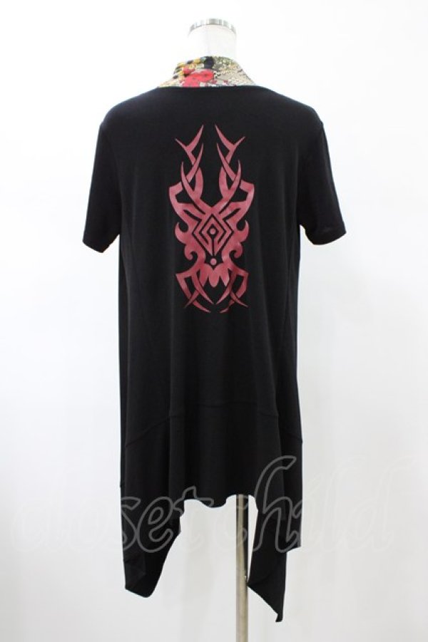 画像2: Qutie Frash / バックプリント半袖カーデ  ブラック H-26-02-08-1051-QU-TO-KB-ZH (2)