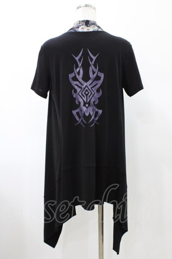 画像2: Qutie Frash / バックプリント半袖カーデ  ブラック H-26-02-08-1052-QU-TO-KB-ZH (2)