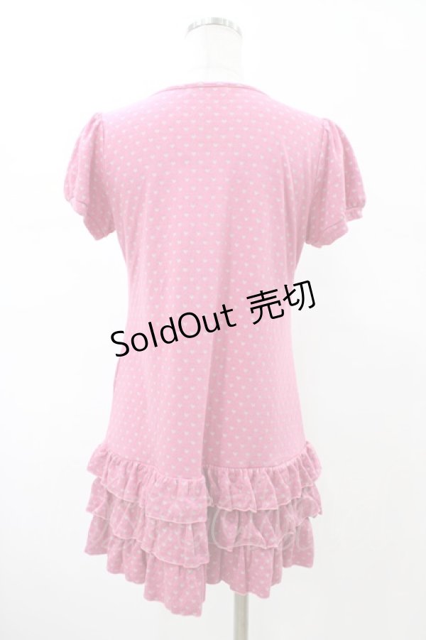 画像2: PEACE NOW / ハートドットフリルカーディガン  ピンク H-26-02-08-1053-PU-TO-KB-ZH (2)