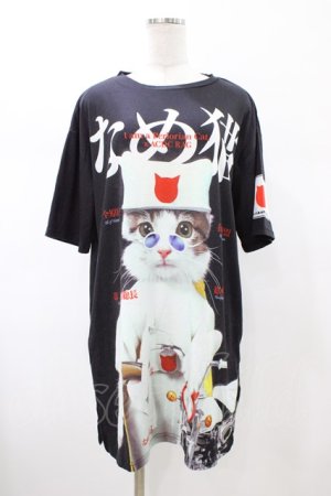 画像: ACDC RAG / なめ猫ロングTシャツ  黒 H-26-02-08-1056-PU-TO-AK-ZH