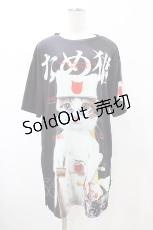 画像: ACDC RAG / なめ猫ロングTシャツ  黒 H-26-02-08-1056-PU-TO-AK-ZH