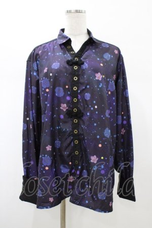 画像: gouk / 花焔の星空柄ビッグブラウス  ブラック H-26-02-08-1058-GO-BL-KB-ZH