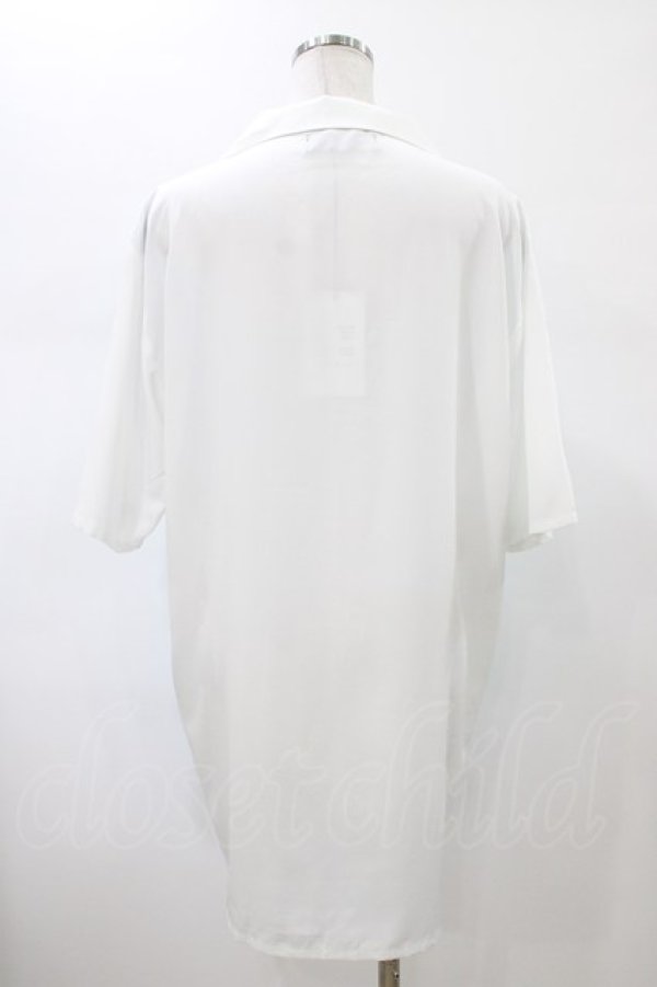 画像2: ililil / 雨と紫陽花と少女開襟シャツ  白 H-26-02-08-1059-PU-BL-KB-ZH (2)