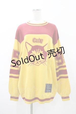 画像: Candy Stripper / NUMBERING CAT KNIT 2 MUSTARD H-26-02-08-1060-PU-TO-AK-ZH