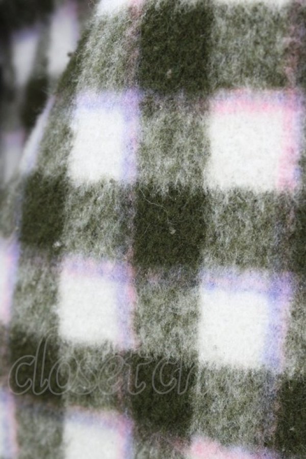 画像3: merry jenny / MIXチェックテーラードロングコート  グリーン H-26-02-08-1061-LO-CO-KB-ZH (3)