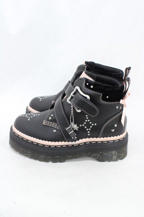 画像2: Dr.Martens （Getta Grip） / CAITIEストラップブーツ UK5(約24cm) 黒×パウダーピンク H-26-02-08-1001-PU-SH-AK-ZH (2)