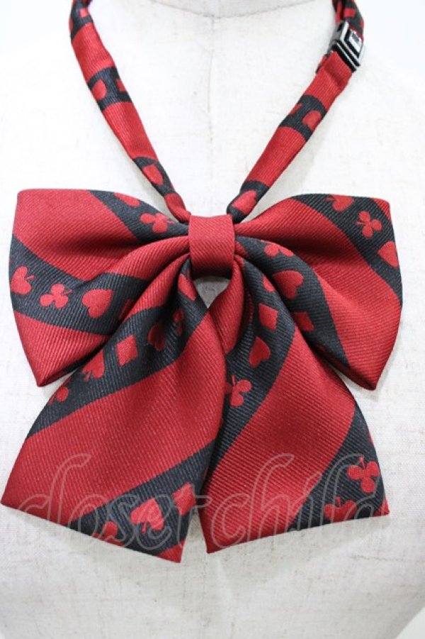 画像2: PEACE NOW / リボンタイ  ワイン/トランプジャガード H-26-02-08-1008-PU-ZA-KB-ZH (2)