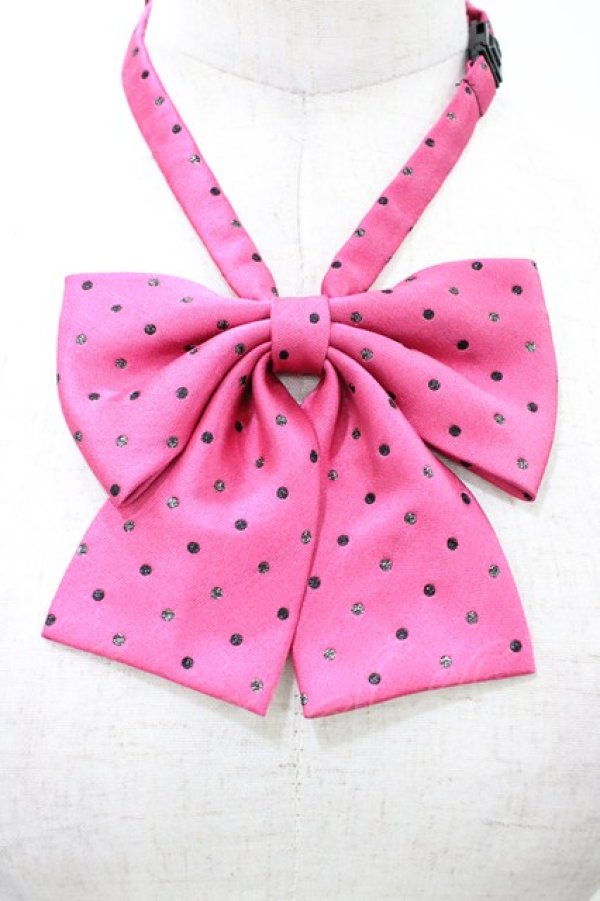 画像2: PEACE NOW / リボンタイ  ピンク/ドット H-26-02-08-1009-PU-ZA-KB-ZH (2)