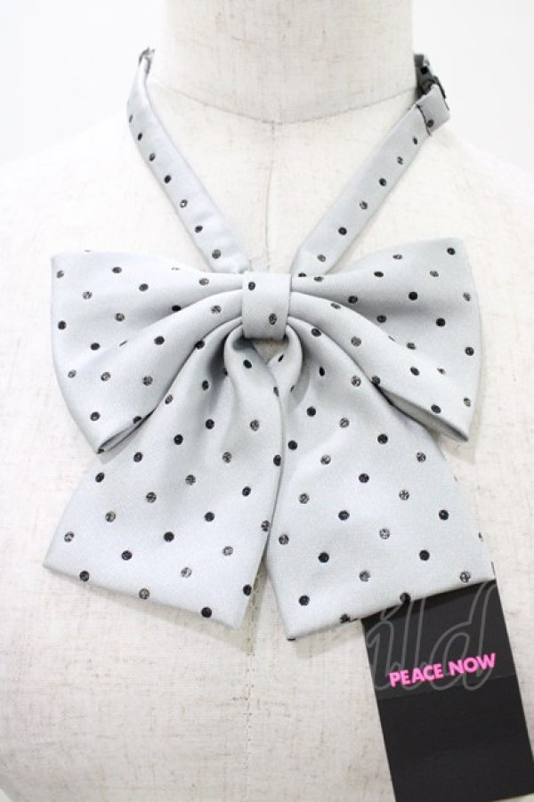画像2: PEACE NOW / リボンタイ  グレー/ドット H-26-02-08-1010-PU-ZA-KB-ZH (2)