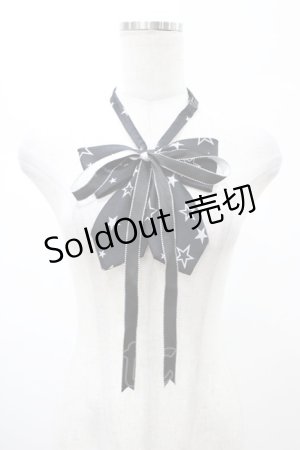 画像: PEACE NOW / リボンタイ  ブラック/スターダブルリボン H-26-02-08-1014-PU-ZA-KB-ZH