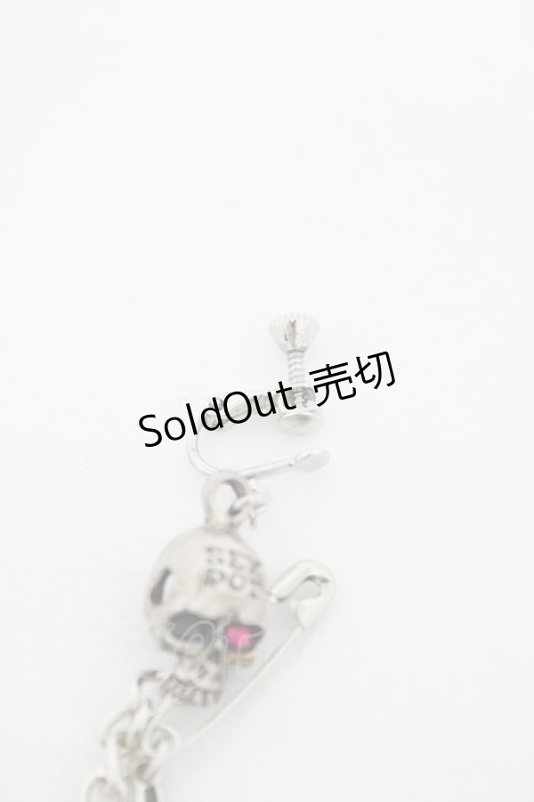 画像2: SEX POT ReVeNGe / スカルチャームイヤリング  シルバー H-26-02-08-1015-SP-AC-KB-ZH (2)