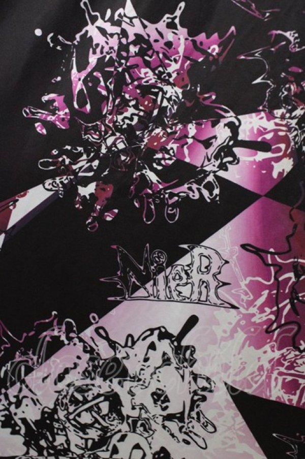 画像4: NieR Clothing / レイヤード風サルエルパンツ  黒 H-26-02-08-1028-PU-PA-KB-ZH (4)