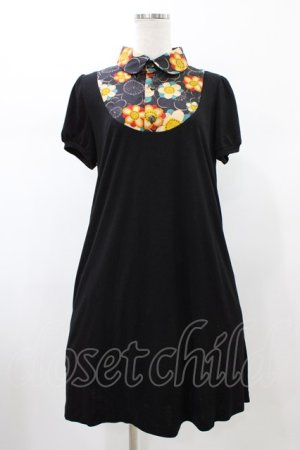 画像: Despair / 胸元切り替えルーズ・フィットワンピース  ブラック H-26-02-08-1034-GO-OP-KB-ZH