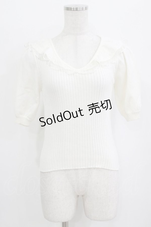 画像1: LIZ LISA / ドットチュールセーラーニット Free オフ H-26-02-08-050-LO-TO-NS-ZH (1)