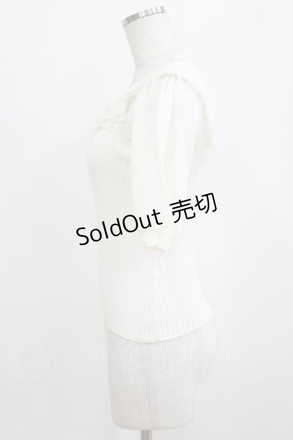 画像2: LIZ LISA / ドットチュールセーラーニット Free オフ H-26-02-08-050-LO-TO-NS-ZH (2)