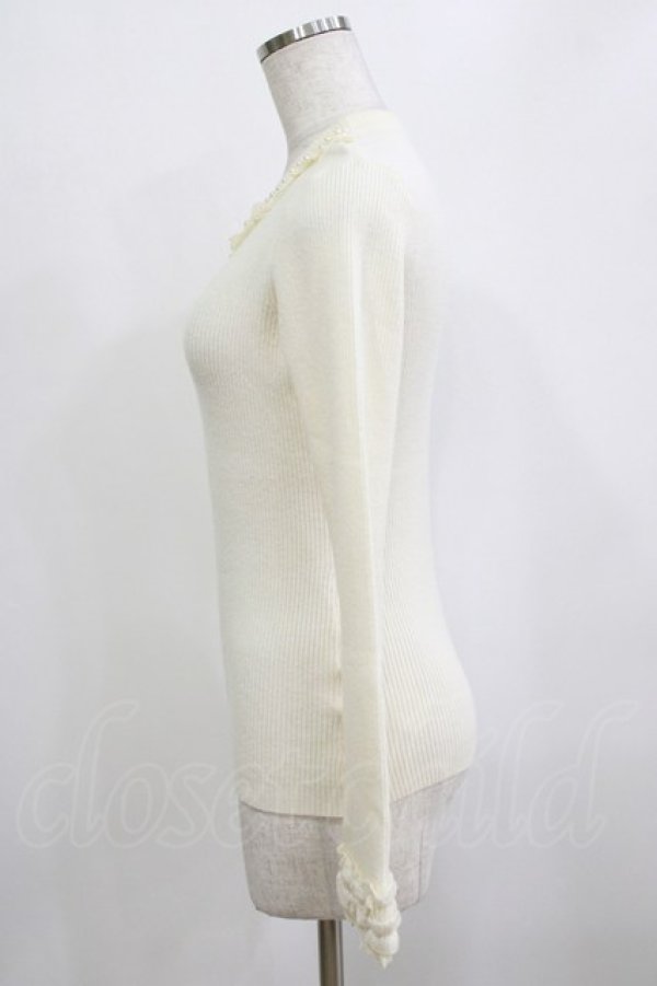 画像2: axes femme / パール使いニット M オフ H-26-02-08-051-AX-TO-NS-ZH (2)