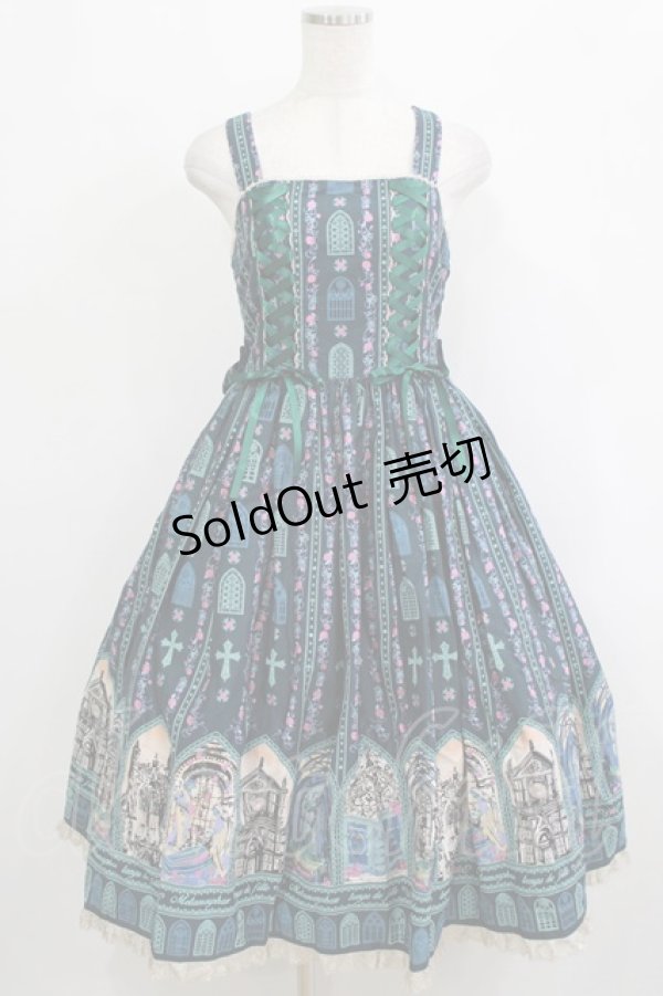 画像6: metamorphose / 薔薇の聖堂 シスター風ミディアムジャンパースカート サイズ1 ホーリーグリーン H-26-02-08-005-ME-OP-NS-ZH (6)