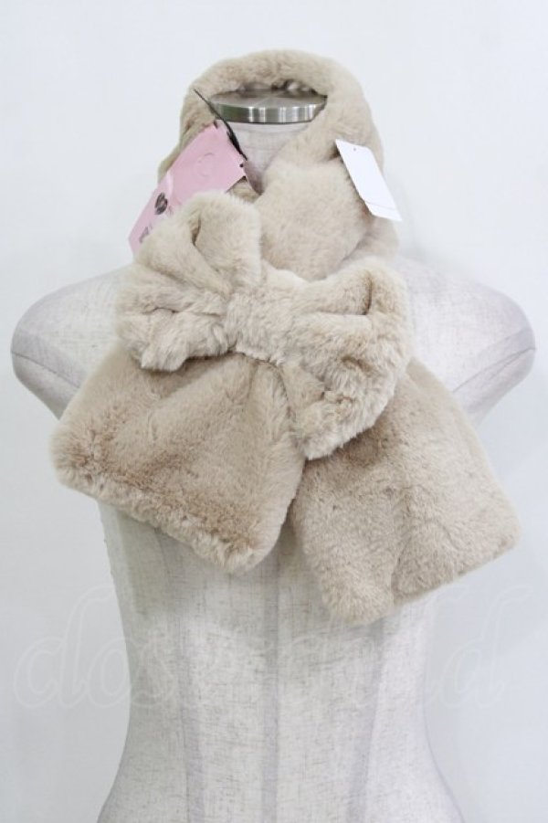 画像1: m petit by misako / リボンツキティペット  ベージュ H-26-02-08-059-LO-ZA-NS-ZH (1)