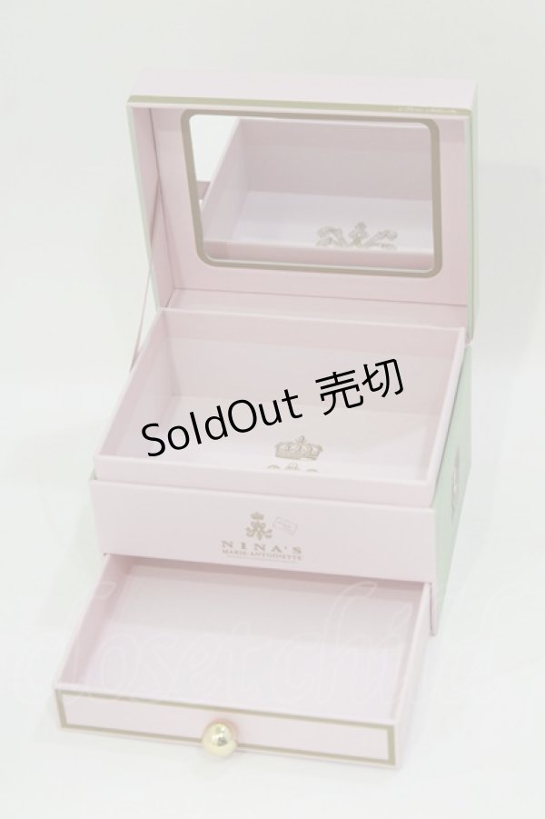 画像2: m petit by misako / ミラー付き収納ボックス(小物ケース)  ピンク H-26-02-08-064-LO-ZA-NS-ZH (2)