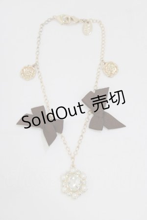 画像: m petit by misako / リボンチャーム  ブラウン H-26-02-08-073-LO-ZA-NS-ZH