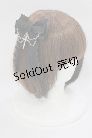 画像: NOEMIE / チェーンリボンブローチ  ブラック H-26-02-08-077-LO-AC-NS-ZH