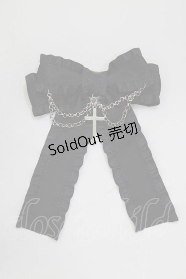 画像2: NOEMIE / チェーンリボンブローチ  ブラック H-26-02-08-077-LO-AC-NS-ZH (2)