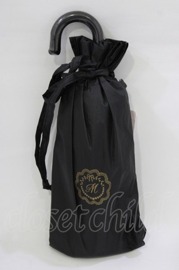 画像1: m petit by misako / AM*フリルミニアンブレラ  ブラック H-26-02-08-079-LO-ZA-NS-ZH (1)