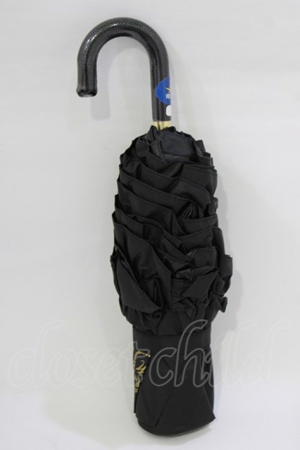 画像2: m petit by misako / AM*フリルミニアンブレラ  ブラック H-26-02-08-079-LO-ZA-NS-ZH (2)