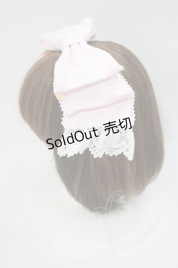 画像2: Angelic Pretty / Heartヒロインリボンヘッドドレス(無地)  ピンク H-26-02-08-080-AP-AC-NS-ZH (2)