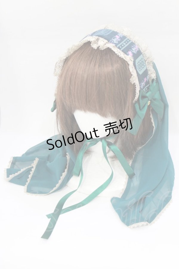 画像1: metamorphose / 薔薇の聖堂 ヴェール付きヘッドドレス  ホーリーグリーン H-26-02-08-083-ME-AC-NS-ZH (1)