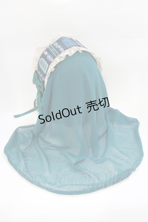 画像2: metamorphose / 薔薇の聖堂 ヴェール付きヘッドドレス  ホーリーグリーン H-26-02-08-083-ME-AC-NS-ZH (2)