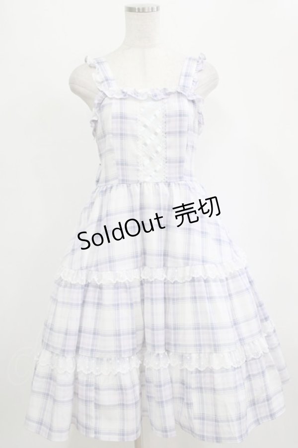 画像1: Alice Mashiro / TT*MAティアードジャンパースカート M オフ/ブルー H-26-02-08-085-PU-OP-NS-ZH (1)