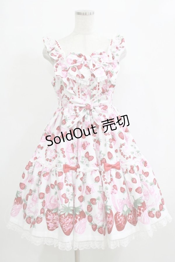 画像1: Angelic Pretty / おめかしBerryジャンパースカート Free オフ H-26-02-08-007-AP-OP-NS-ZH (1)