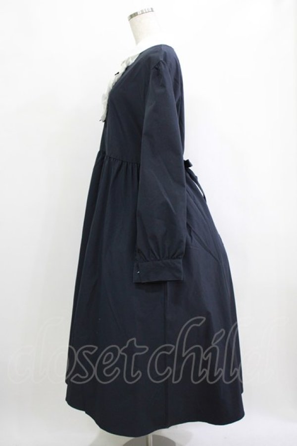 画像2: virally / 星名桜子/クラシックリボンワンピース 3L ネイビー H-26-02-08-008-PU-OP-NS-ZH (2)