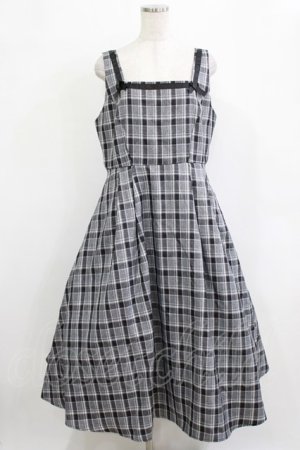 画像: m petit by misako / AMCHKスクエアネックジャンパースカート 3L グレー H-26-02-08-010-LO-OP-NS-ZH