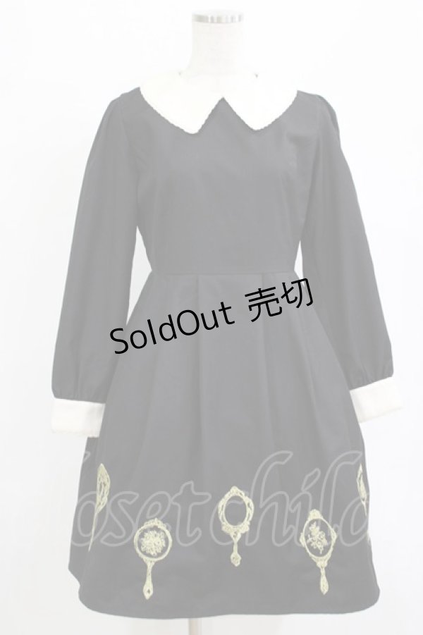 画像1: Fi.n.t / ミラー刺繍ワンピース Free ブラック H-26-02-08-002-CA-OP-NS-ZH (1)