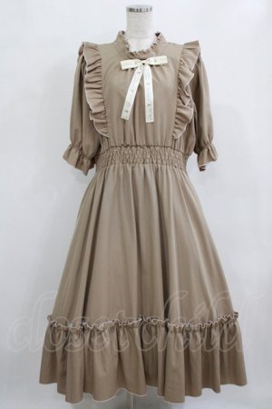 画像: m petit by misako / NINA'SコラボAMハイショクメローワンピース 3L ベージュ H-26-02-08-012-LO-OP-NS-ZH