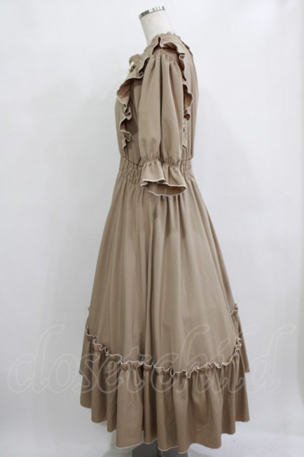 画像2: m petit by misako / NINA'SコラボAMハイショクメローワンピース 3L ベージュ H-26-02-08-012-LO-OP-NS-ZH (2)