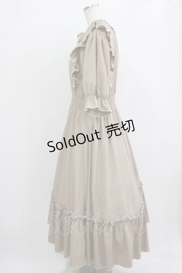 画像2: m petit by misako / NINA'SコラボAMハイショクメローワンピース 3L ベージュ H-26-02-08-012-LO-OP-NS-ZH (2)